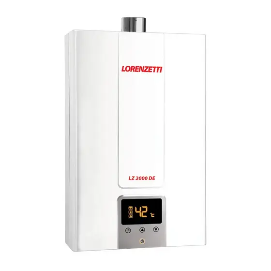 Aquecedor à Gás LZ 2000 Digital Eletrônico Baixa Pressão GN Lorenzetti