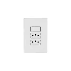 Interruptor com Tomada 2p+t Branco i9 - Ilumi