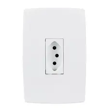 Tomada 2p+t 10a Branco Bor Par Conj Mont 4x2 Vert Pial Plus