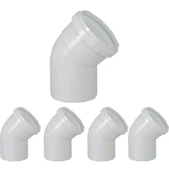 Pacote 10 unid Joelho PVC 45° Para Tubo Esgoto 100mm Fortlev