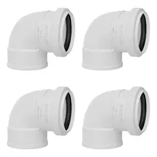 Pacote 25 unid Joelho PVC 90° Para Tubo Esgoto Com Anel 40mm Fortlev