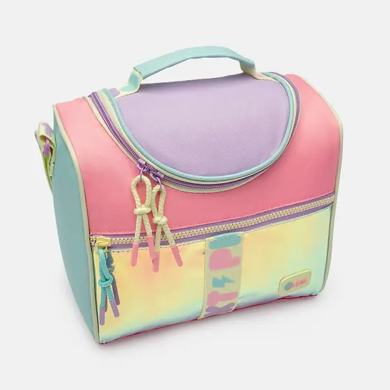 Lancheira Térmica Infantil Feminina Holográfica Color Block Puket