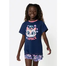 Pijama Manga Curta Algodão Menina Teen Onça - Puket