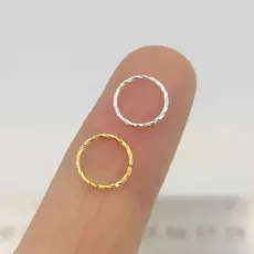 💎 Piercing de Nariz Argola Torcida – Delicado, Minimalista Sofisticado e Atemporal  Dourado & Prata