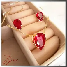 💎 Colar e Brinco Gota Cristal Zircônia – Folheados a Ouro 18 K e Prata 925  Antialérgico 💎