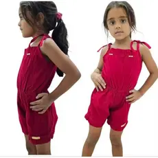 vestido jeans menina infantil jardineira jeans bebê Tam 1 2 3 macacão feminina jardineira criança