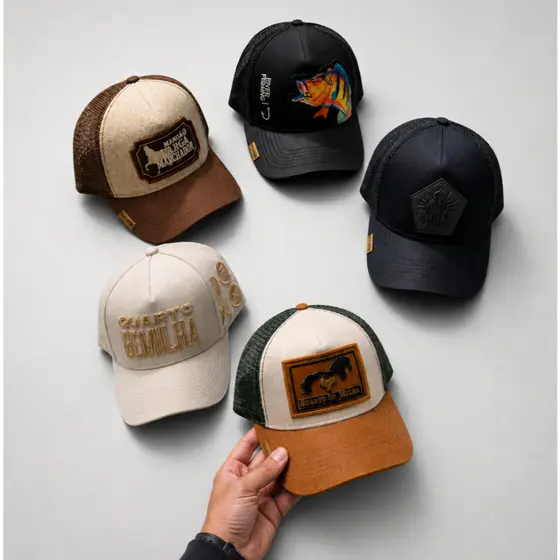 Boné Sela de Ouro Country Vaquejada Pescador Quarto de Milha Manga Larga Bone Cowboy
