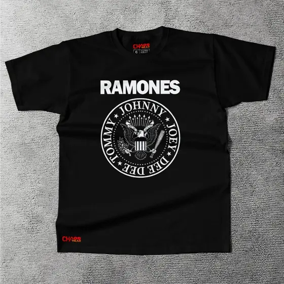 Camisa Masculina Algodão Banda de Rock RAMONES AEROSMITH PINK FLOYD SEX PISTOLS FOO FIGHTERS