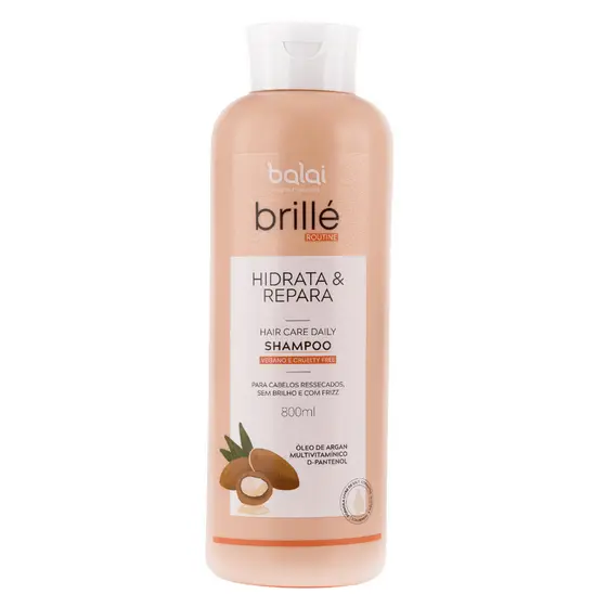 Kit Shampoo e Condicionador  Brillé Balai Hidrata e Repara Frasco 800ml