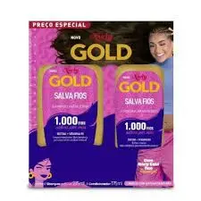 Kit Niely Gold Salva Fios Promo Shampoo 275ml + Condicionador 175ml