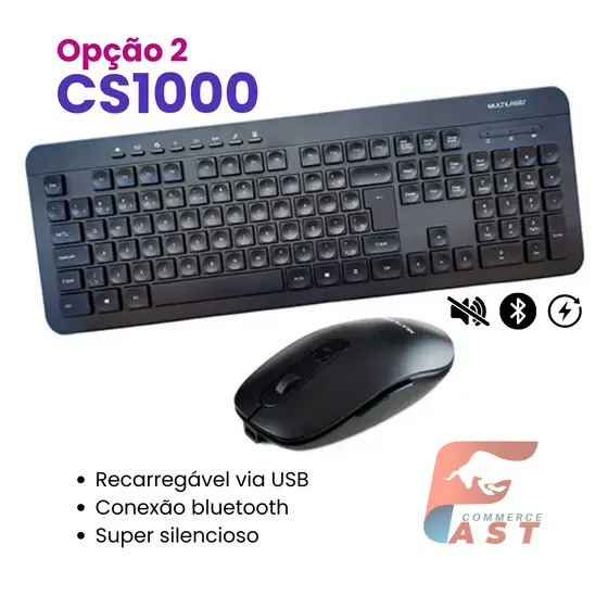 Teclado Mouse Sem Fio Ergonômico Usb Abnt Preto Mouse Vertical Teclado Recarregavel Escolha o Modelo