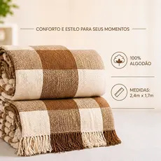 Manta sofá protetora Sofá King ate 3,00X2,25m Gigante 100% Algodão | Decorativa Luxo | Capa Protetora e Elegante