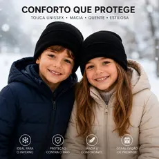 Touca Gorro de Frio Lã Infantil Adulto  Masculino e Feminino