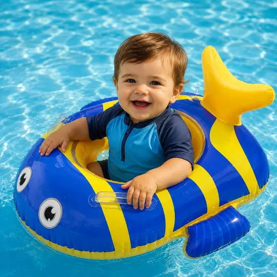 Boia Bote Fraldinha Peixinho Inflável Infantil Bebê Piscina 0645