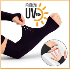 Manguito Infantil Par UV50+ Proteção Solar Ciclismo Corrida Futebol Jogos