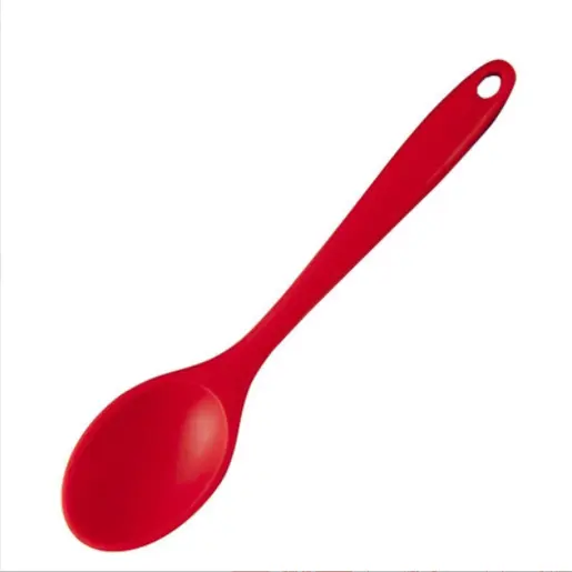 Colher De Silicone Vermelho Utensílio De Cozinha