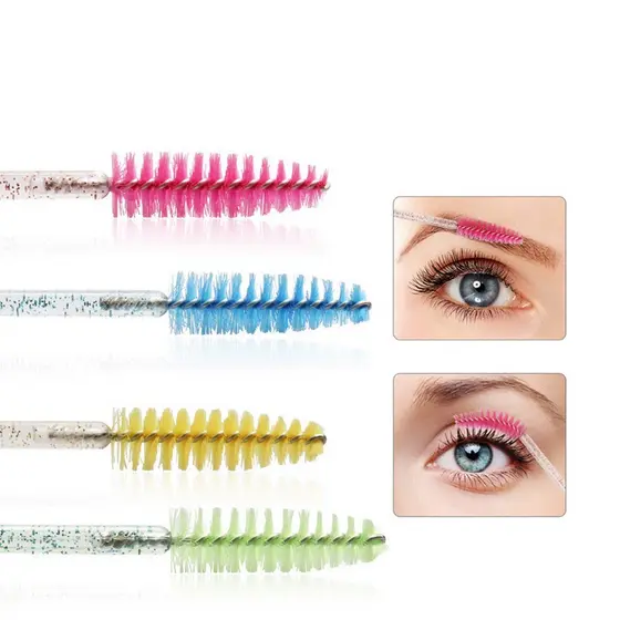Escovinhas Con Glitter Extensão De Cílios E Sobrancelha Um Paote Con 10cm50 Pincéishermoso cepillo de pestañas
