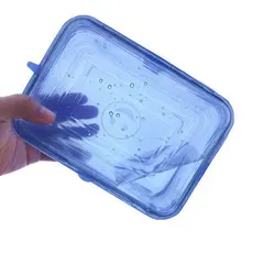 Kit 6 Tampas Panela Silicone Universal Reutilizável Elástica Tampas Silicone Cozinha Geladeira