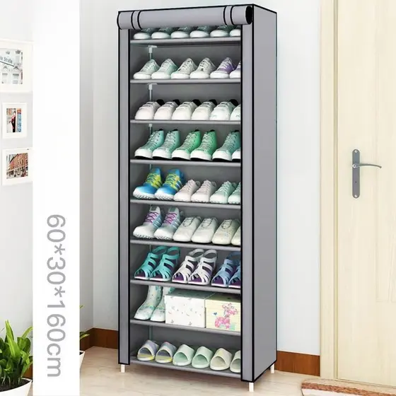 Sapateira Para Calçados 9 Andar Para De Sapatos Organizador DesmontáVel Cinzento
