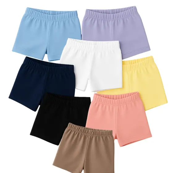 Kit 5 Shorts Curto Cotton Infantil Menina Ideal Para Saias Vestidos Tamanho 1 ao 16