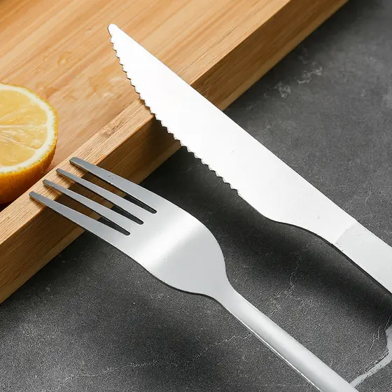 36 Peças Jogo De Talheres Com Garfo Inox Polido