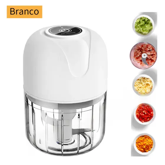 1 Pc Mini Processador Triturador Sem Fio Elétrico 250ML De Alimentos Para Legumes Alho Gengibre