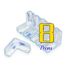 8 Protetores De Quina Silicone Mesa Segurança Para Crianças E Bebes Proteção Anti-colisão