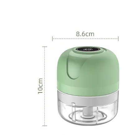 Mini Processador Com 03 Lâminas De Alimentos Moedor Alho Elétrico Sem Fio Recarregável USB