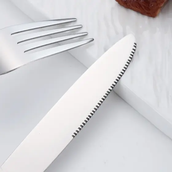 Jogo De Talheres 6 Peças Aço Inox Facas De Mesa Promoção