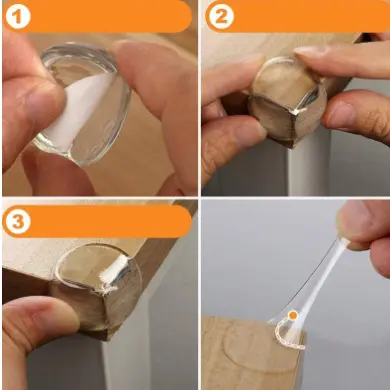 8 Protetor De Quina Silicone Mesa Segurança Para Crianças E Bebes Proteção Anti-colisão