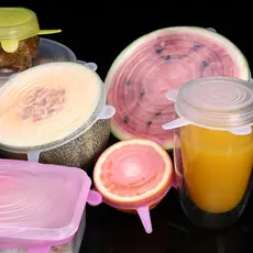 Tampas Panela Silicone Universal Reutilizável Elástica Tampas Silicone Cozinha