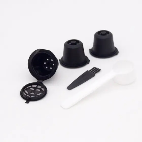 2 KIT Reutilizável Para Dolce Gusto Nescafe Copo De Cápsula De Café Filtro Preto