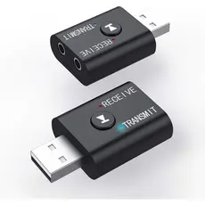 Receptor transmissor USB Bluetooth 5.0, mini adaptador de áudio sem fio 2 em 1. MJ