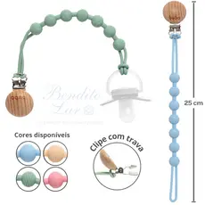 Prendedor de Chupeta em Silicone BUBA Prendedor de Bico Para Bebê