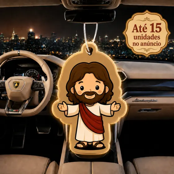 15/10/5 Cheirinhos de Carro Jesus Cristo – Aromatize Veicular com Estilo e Proteção | Abençõe seu Ambiente