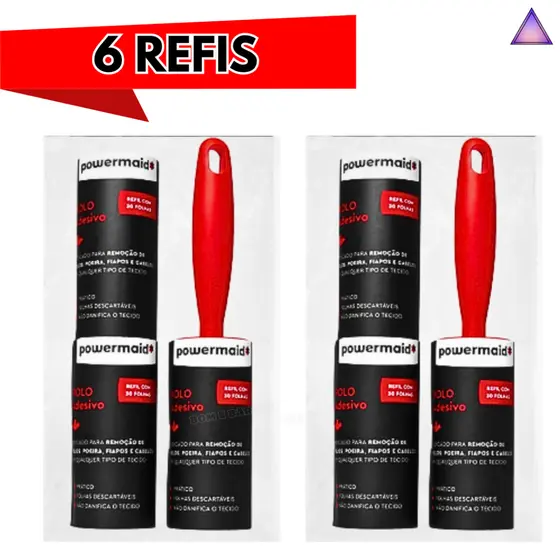 Kit 2 Rolos Rolinhos Tira Pelos e Plumas de Roupa e Sofá Adesivo 180 folhas descartáveis