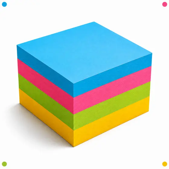 Post-it Diversao 76mm X 76mm 4 Blocos De 100 Folhas cada Bloco de Anotações Colorido