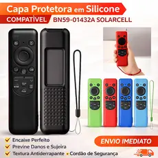 Kit 1, 2 ou 3 Capas De Controle Remoto Silicone Para TV Samsung Solar BN59-01432A Solarcell