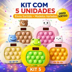 Kit 5 Fast Push Game Pop It Eletrônico Anti Estresse Infantil Envio Sortido Presente Festa