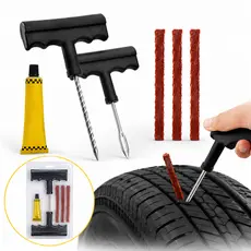 Kit Reparo Pneu Sem Câmara Carro Moto Bicicleta Macarrão Emergência + Refis