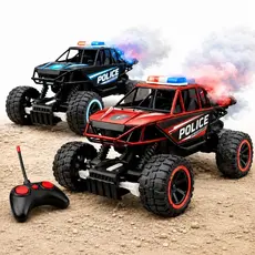 Carrinho de Controle Remoto 4x4 Solta Fumaça Off-Road, LED + 5 Pilhas Grátis Inclusas Diversão Garantida