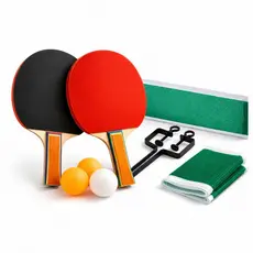 Kit Ping Pong Tenis De Mesa 2 Raquetes 3 Bolas Suporte Rede Profissional