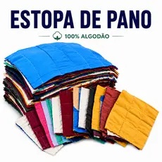 Estopa De Pano 100% Algodão Costurada Limpeza Multiuso 30 A 150 Unidades