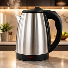 Chaleira Elétrica 1,8L Inox 127V ou 220V Bebidas Quentes Ferve Rápido Café Chá Chimarrão Ferver Água