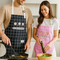 Avental de Cozinha Chef PVC Impermeavel Ajustavel para Cozinhar Churrasco Limpeza Estampa Sortida