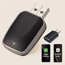 Adaptador CarPlay 2 Em 1 Com Fio Para Sem E Android Auto Plug & Play