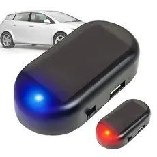 Luz De Segurança Falsa Para Carro Movido A Energia Solar , Azul/Vermelha , Alarme Simulado , Lâmpada De Imitação Piscant