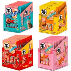 Display Petisco ChuChups Cream Diversos Sabores Gatos 40 Sachês 15g
