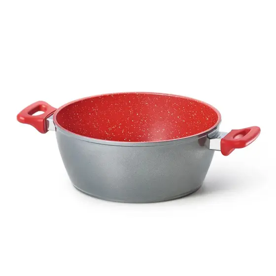 Panela Polishop Family Size Vermelha de 28cm