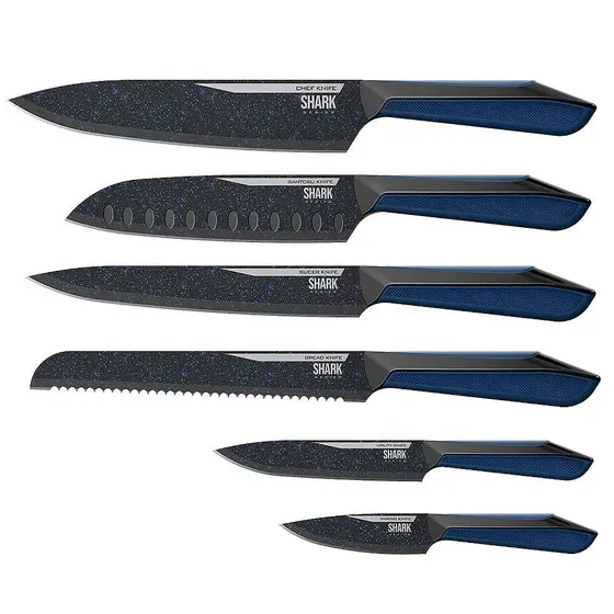 Conjunto de Facas Special Cut Blue Ichef Shark Series
